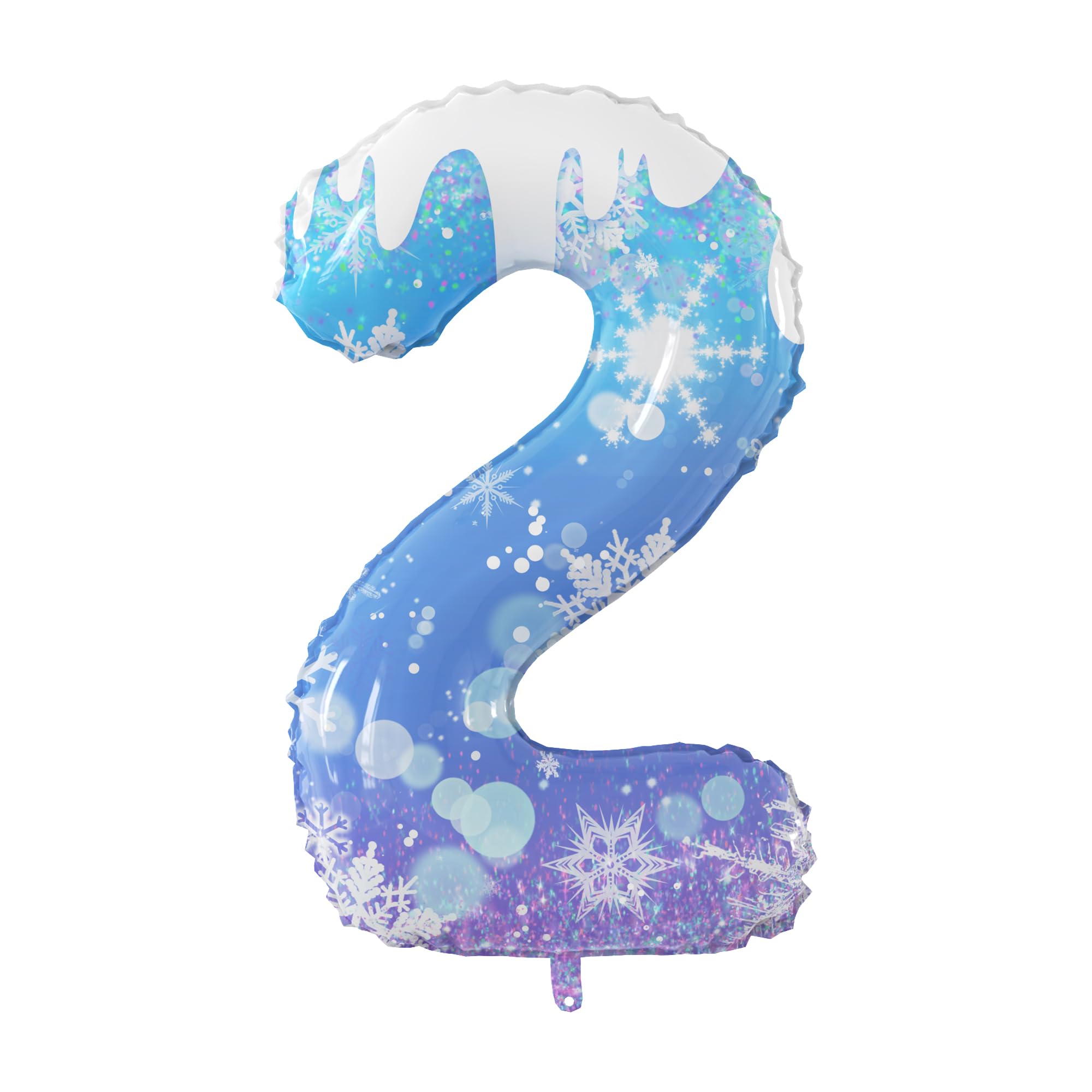 40 Inch Frozen Balloon Number 2 Birthday Balloons Decorations for Girls Birthday