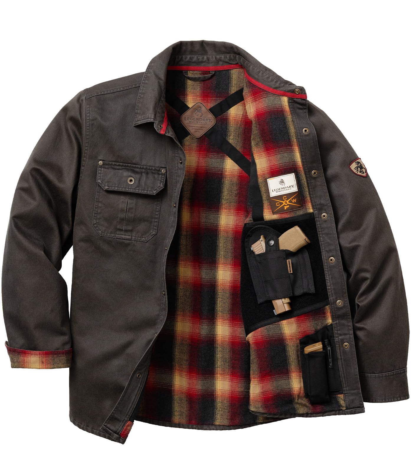 Legendary Whitetails Men's Conceal and Carry Journeyman Shirt Jacket Jacket