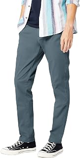 Dockers Men's Straight Fit Workday Khaki Smart 360 Flex Pants D2, Black Stretch, 29 W x 30L