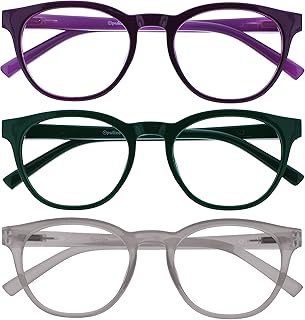 OPULIZE BLU Reading Glasses for Men and Women, UV Protection – Multipack Color & Magnification