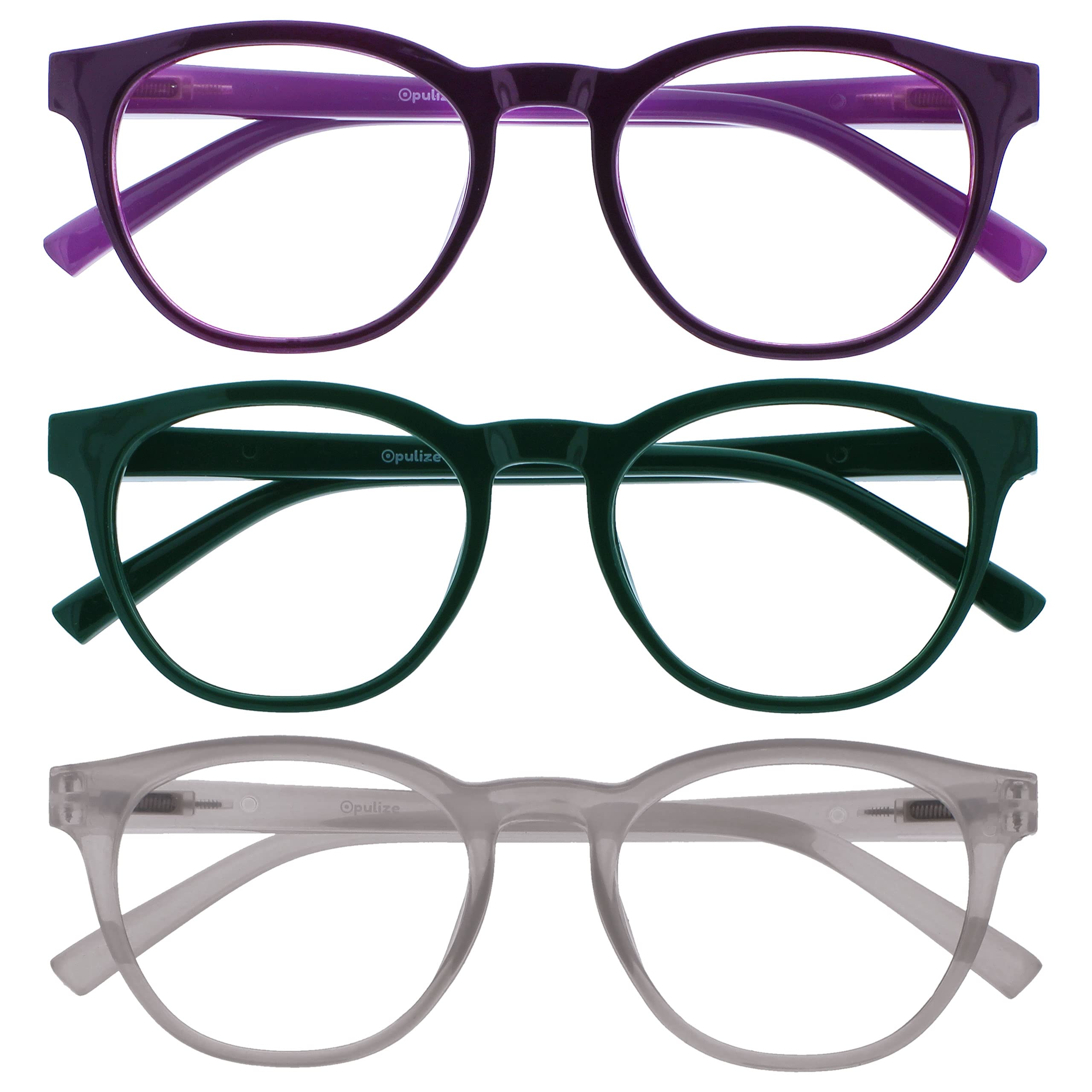 OPULIZE BLU Reading Glasses for Men and Women, UV Protection – Multipack Color &