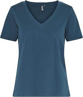 Pieces Pcria SS Women's Short-Sleeved V-Neck T-Shirt (Pack of 1)