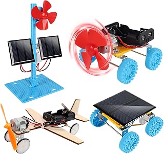 Solar Power STEM Kits for Kids Science Experiment Building Crafts Ages 8-12 | Powered by the Sun, Electric Motor Toy, DIY Educational Kit for Classroom Activities, STEM Toy Boys, Building Circuit Project