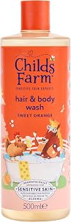 Childs Farm Kids Hair & Body Wash, Sweet Orange | Tear-free, Gently Cleanses | Suitable for Dry, Sensitive Skin, 500ml