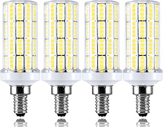 4-Pack 20W LED Corn Light Bulb E12 Base 200W Equivalent 2500 Lumen 5000K Daylight White Super Bright LED Light for Ceiling Fan Chandelier Home Lighting