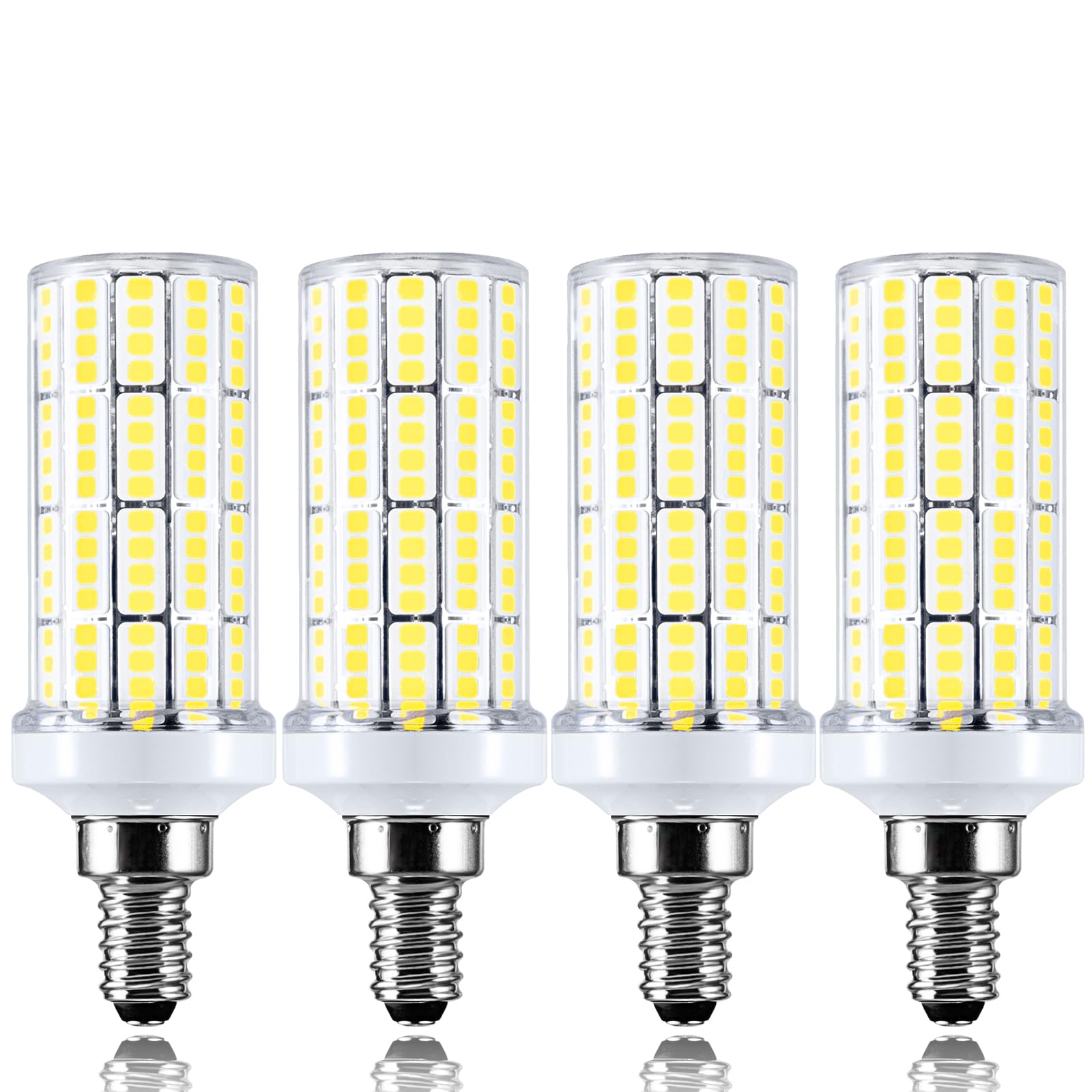 4-Pack 20W LED Corn Light Bulb E12 Base 200W Equivalent 2500 Lumen 5000K Dayligh
