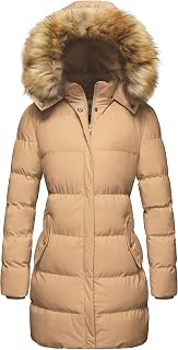 WenVen Women's Winter Thickened Long Puffer Coat Warm Parka Jacket