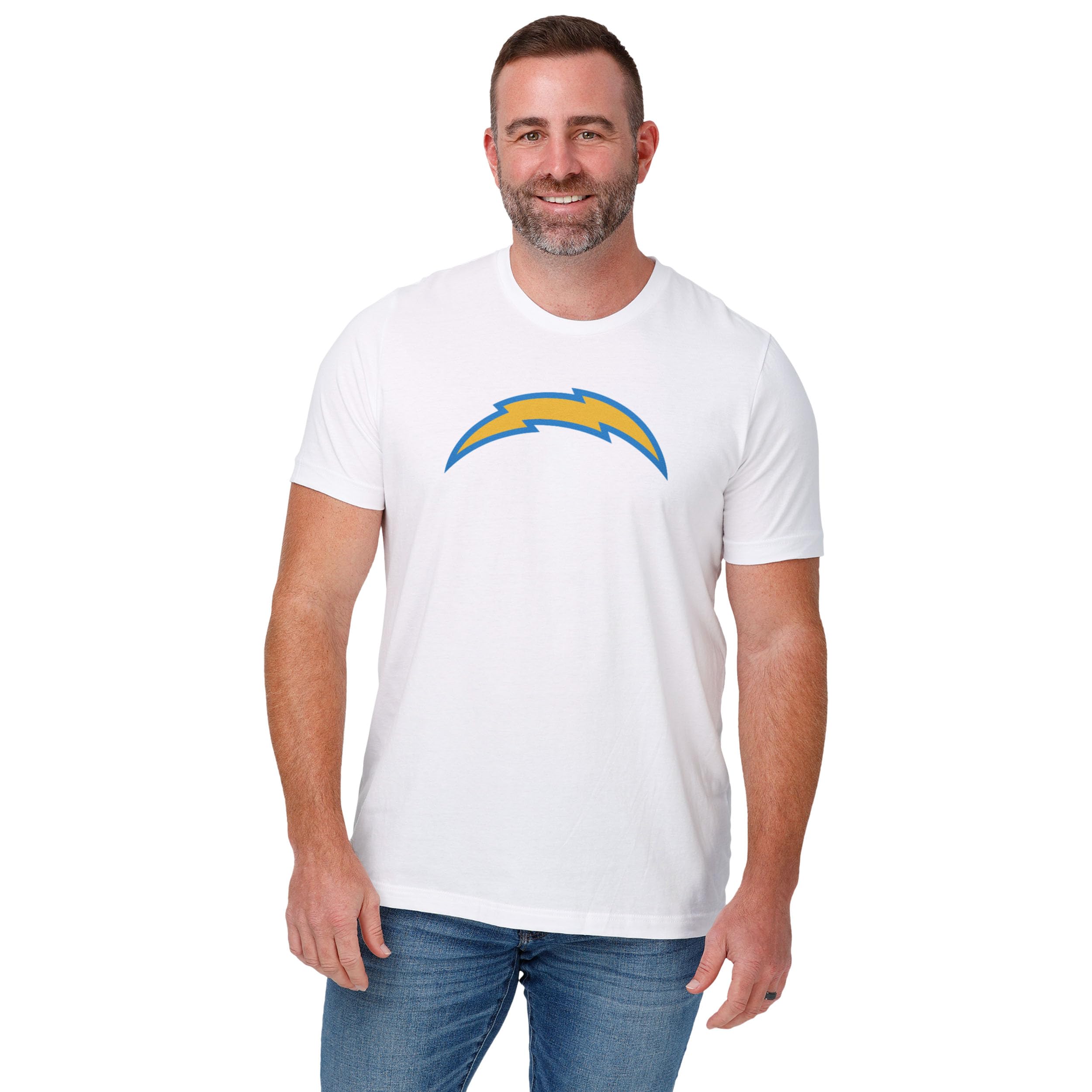 FOCO T-shirt blanc à manches courtes NFL Team Primary Logo pour homme