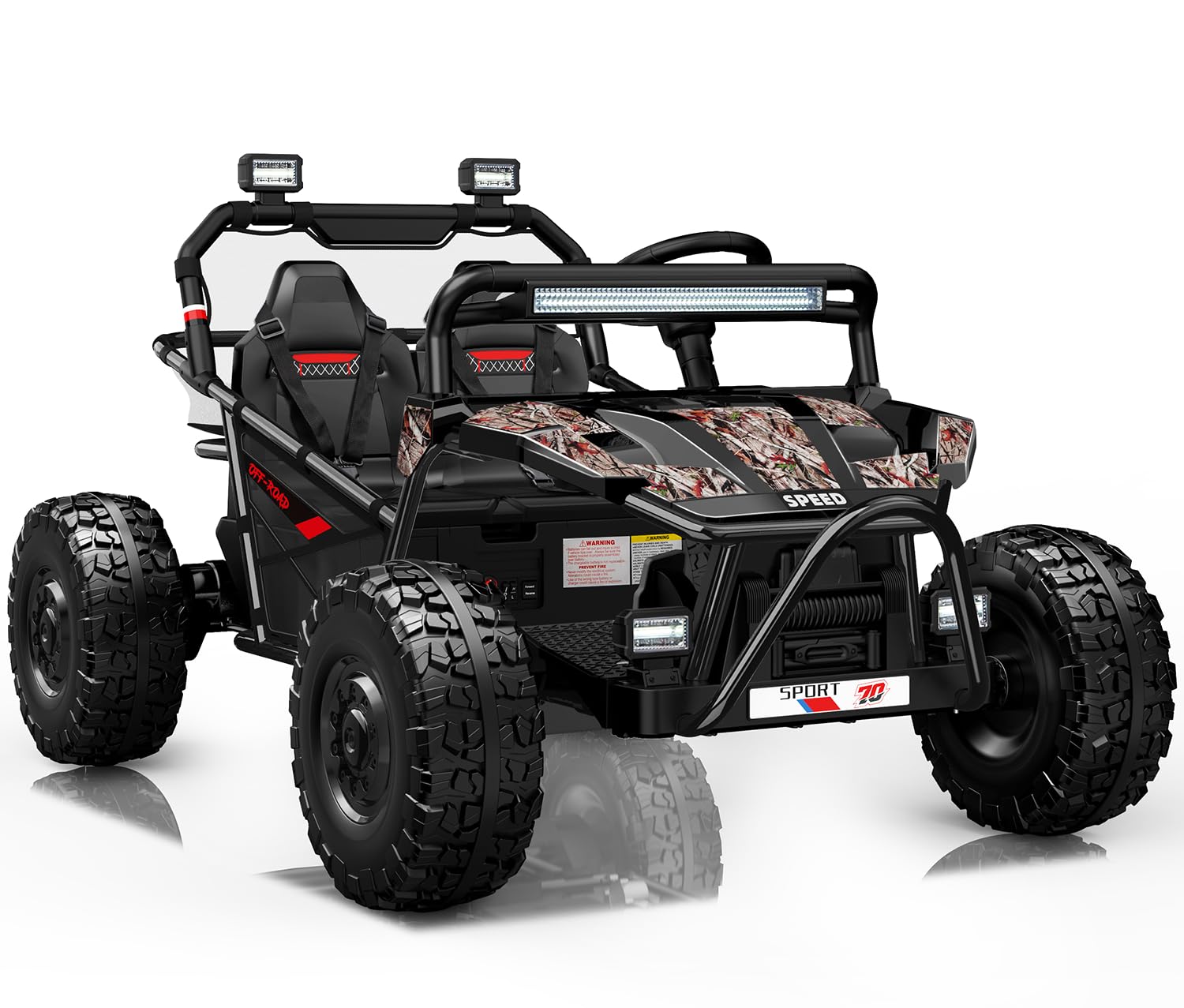 First Ride On 36V Kids Ride On UTV, 2-Seater 400W Electric Car for Kids 6+, 5-8 