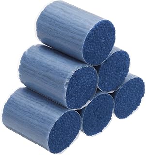 Generic 12 Rolls Crochet Yarn Pre-Cut for Carpet Adults Beginners Tapestry DIY Craft Blue