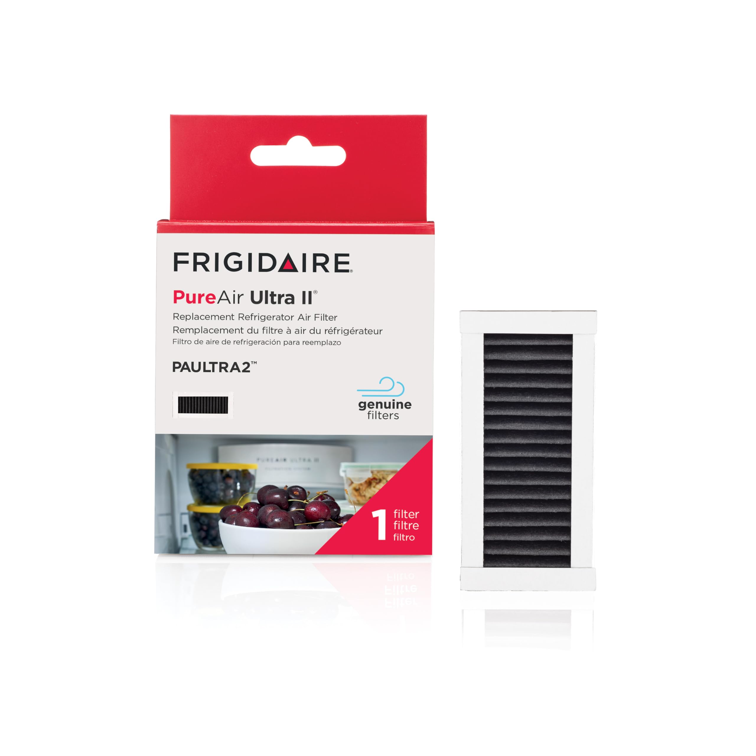 Frigidaire PAULTRA2 Refrigerator Air Filter Replacement, White, 1 Count