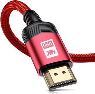4K HDMI Cable 1 meter HDMI 2.0 Standard High-Speed HDMI Cable 4K 60Hz/2K 144Hz/3840p/2160p UHD 3D HDR/18gbps High-Speed Ethernet ARC HDMI Cable - Compatible with Displaying PC Screen on TV, Apple TV