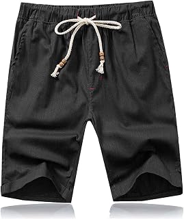 JustSun Mens Summer Shorts with Pockets Casual Elasticated Waist