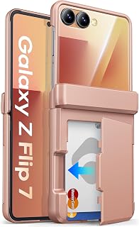 ASAFCASE for Samsung Galaxy Z Flip 7 Wallet Case with Card Holder, Rosegold