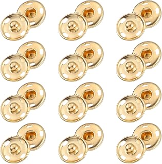 25Pcs Sewing Snap Fasteners 15mm Metal Snap Fasteners Snap Fasteners Snap Fasteners for DIY Clothes Craft Gold