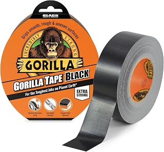 Gorilla Tape Black 32m - Heavy Duty Duct Tape, Hand-Tearable & Extra Strong