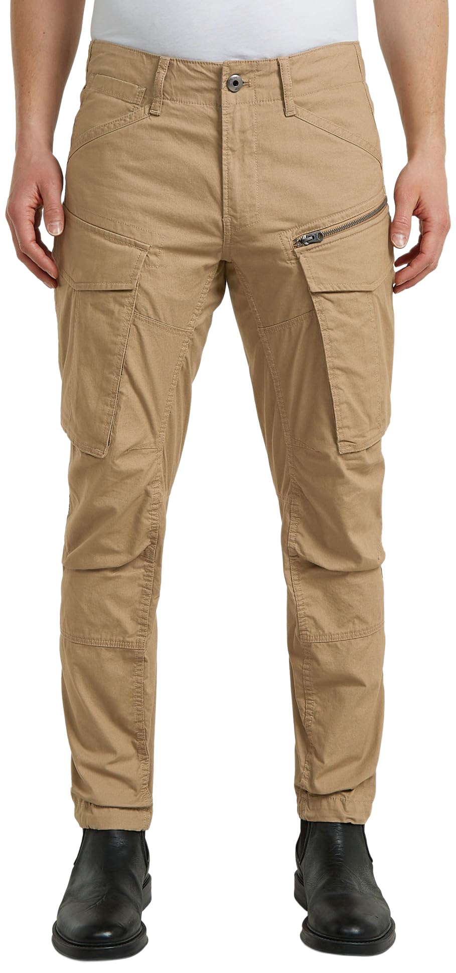 G-Star Rovic Men's Trousers Zip 3D Regular Tapered Pants, Beige (Safari D02190-d