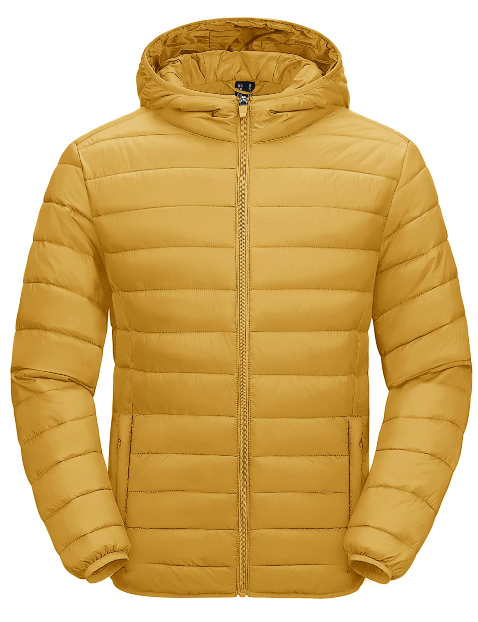 MAGCOMSEN Men's Lightweight Puffer Jacket Hooded Warm Winter Coat Quilted Lined 