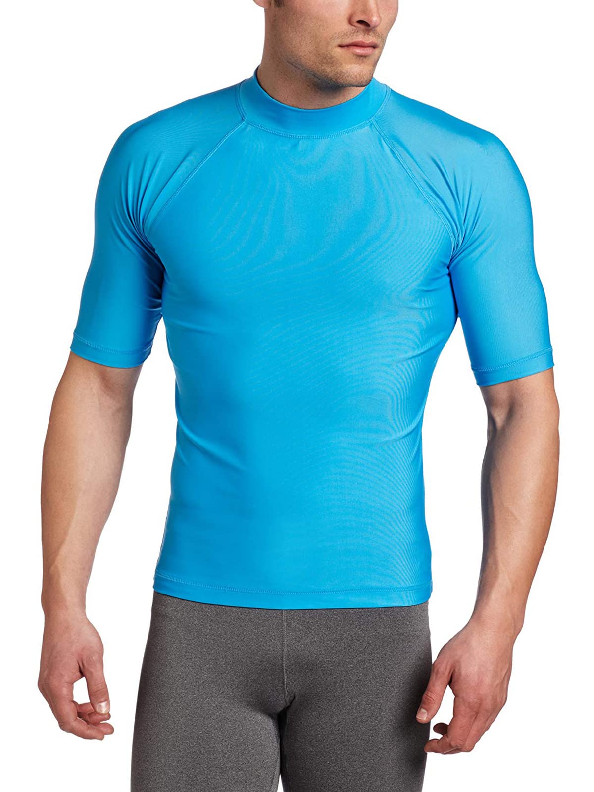 Kanu Surf Mens Mercury UPF 50+ Short Sleeve Sun Protective Rashguard Swim Shirt