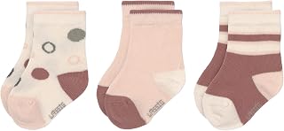 Lässig Unisex Baby & Toddler Socks Pack of 3/ Off White/Blush Pink Size 15-18
