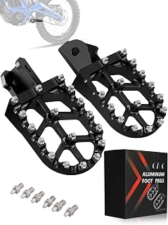 JFG RACING Dirt Bike Pegs,Motorcycle Dirt Bike Foot Pegs MX Foot Pedals Rests CNC for Light Bee Surron Sur Ron/CRF150F 2003-2017/CRF230F 2003-2019 - Black