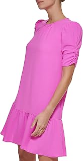 DKNY Women's Puff Sleeve Sheath Dress