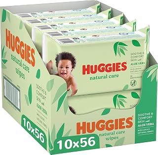 Huggies Natural Care Baby Wipes, 56 Count (Pack of 10) Total - 560 Wipes
