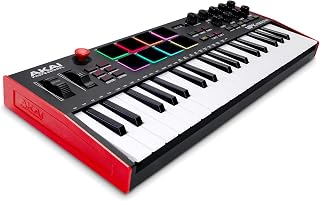 Akai Professional MPK Mini Plus 37-Key USB MIDI Keyboard Controller | Velocity-Sensitive Mini Keys, 8 MPC Pads, 64 Step Sequencer, MIDI/CV/Gate I/O, Software Suite Included, for Beat Makers