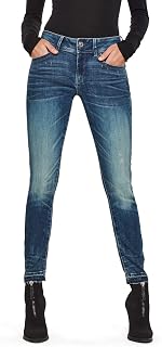 G-Star Para Mujer Jeans Lynn Mid Skinny Ripped Edge Ankle, Azul (antic faded baum blue D08616-C296-B817), 31W / 30L