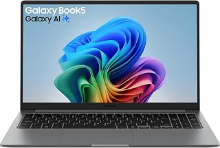 Samsung Galaxy Book5 AI Laptop, 15.6" Display, Intel Core Ultra 5 Processor, 8GB Memory, 256GB Storage, Titan Grey