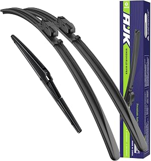 AJK Wiper Blades for Mazda CX-5 2017-2025 | Front and Rear Windshield Wipers 3 Piece - 24"+18"+14" All Weather OEM Quality Automotive Replacement Back Wiper Blades