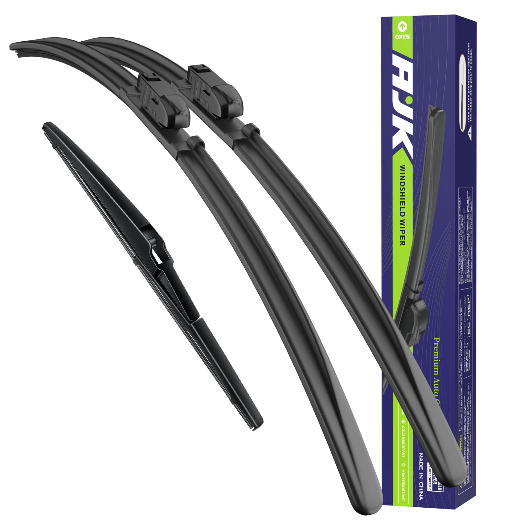 AJK Wiper Blades for Mazda CX-5 2017-2025 | Front and Rear Windshield Wipers 3 P