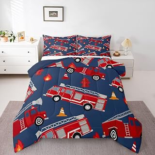 Feelyou Cartoon Construction Vehicles Duvet Cover Set Kids Boys Girls Duvet Set Digger Tractors Trucks Microfiber Bedroom Decor Single 1 Pillowcase