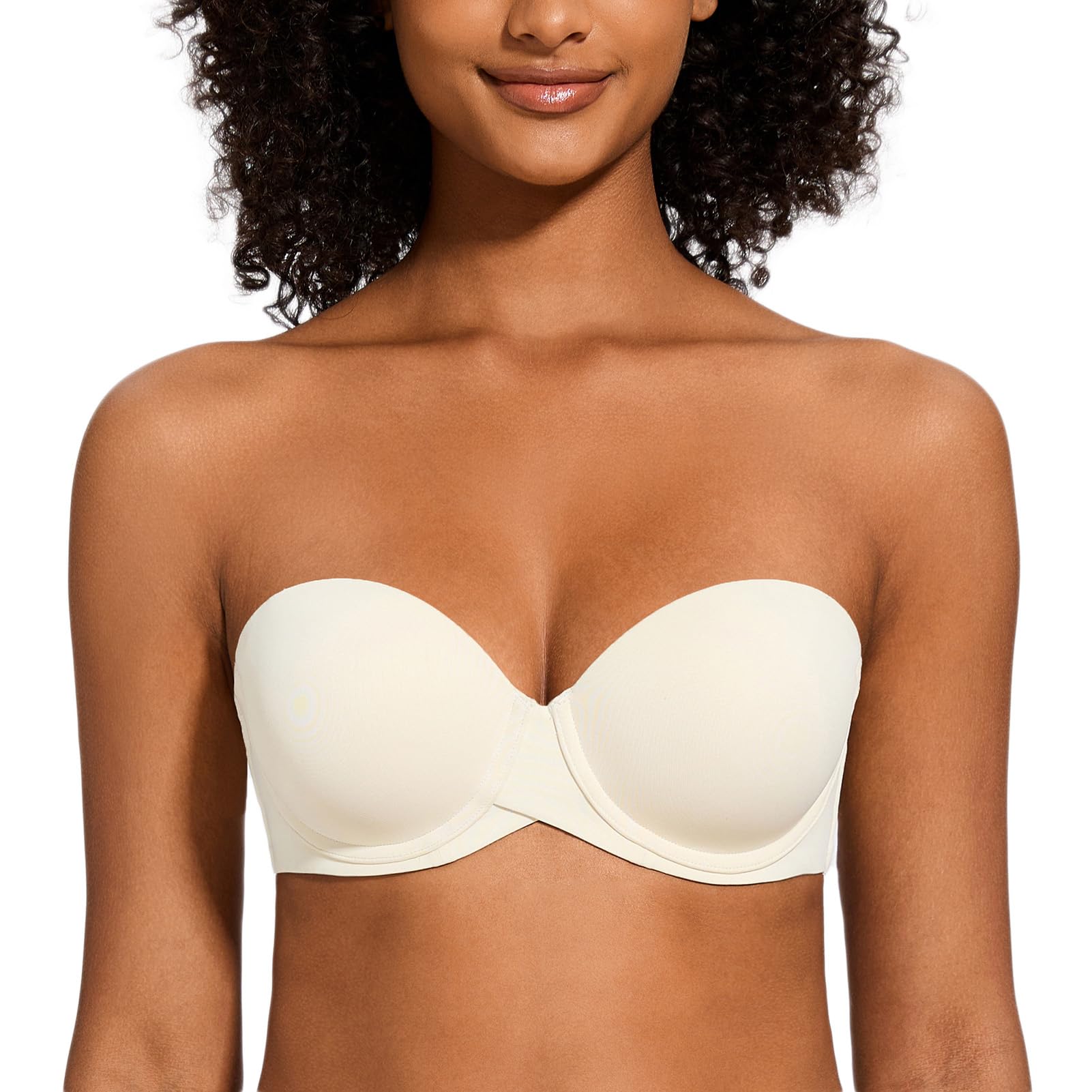 MELENECA - Women's Silicone Push Up Strapless Bra