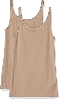 Amazon Essentials Women's Slim-Fit Thin Strap Tank Top, Pack of 2