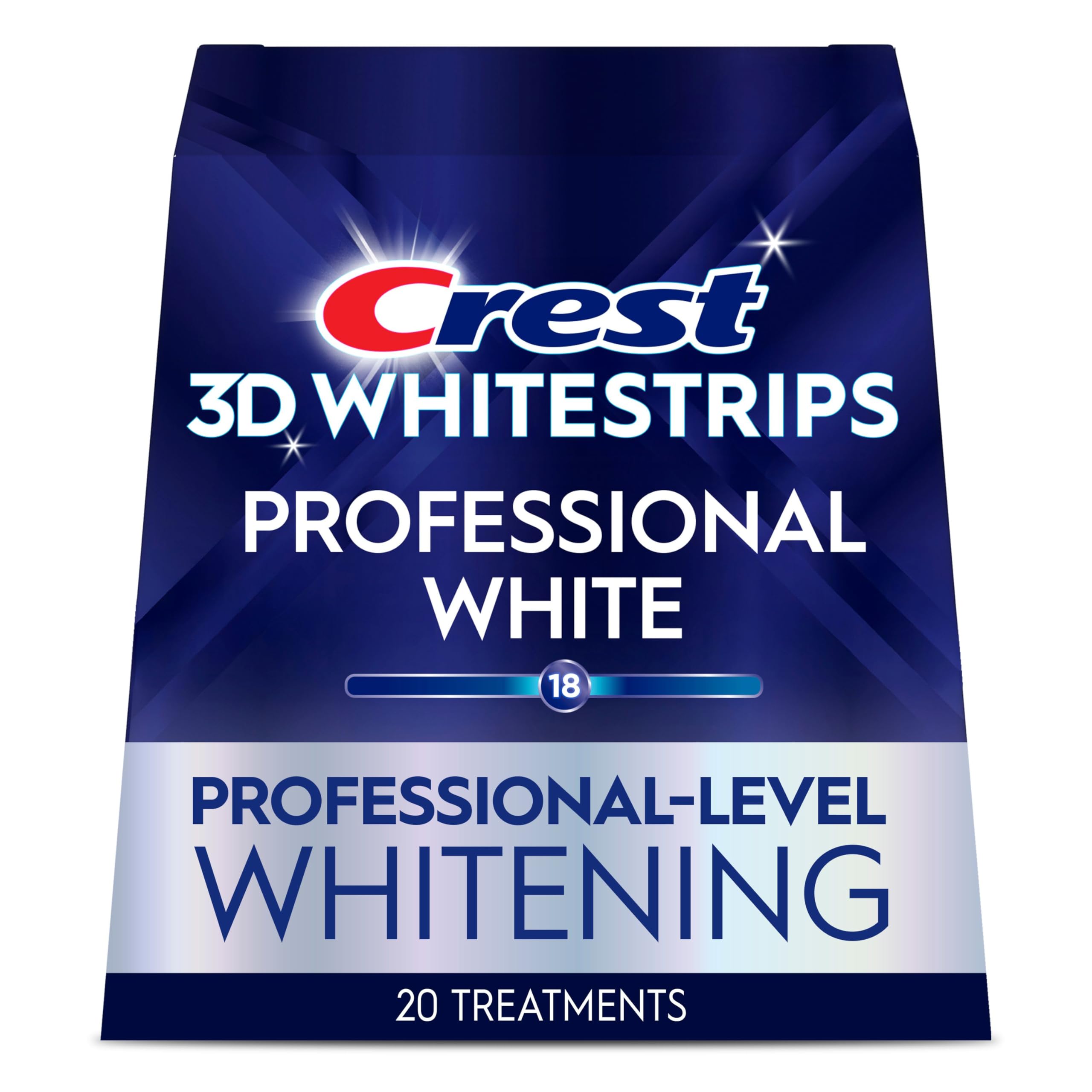 Crest 3D Whitestrips Professional White At-home Teeth Whitening Kit, 20 Treatmen