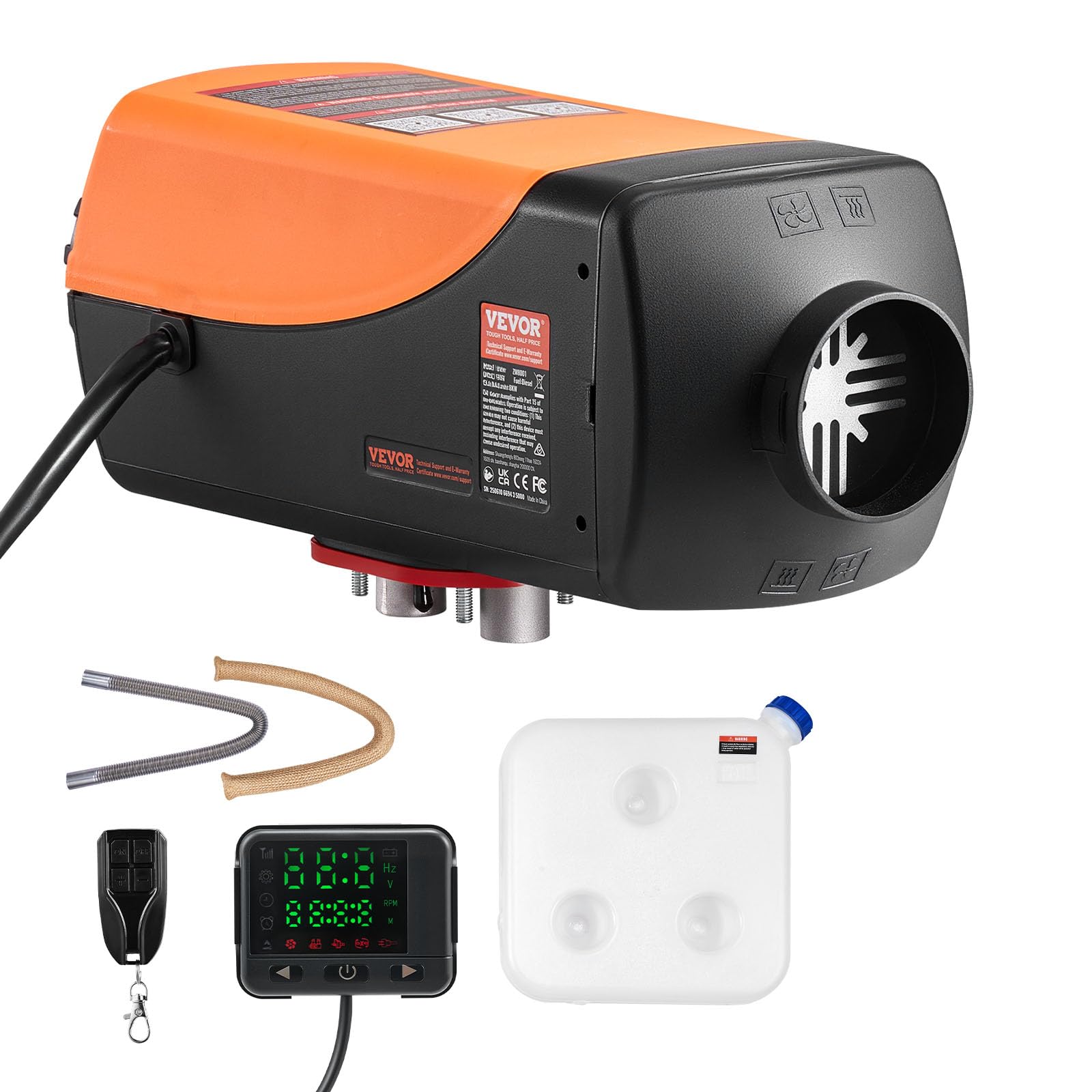 VEVOR 8KW Diesel Heater, DC12-24V, Fast Heating Diesel Air Heater, with Remote C
