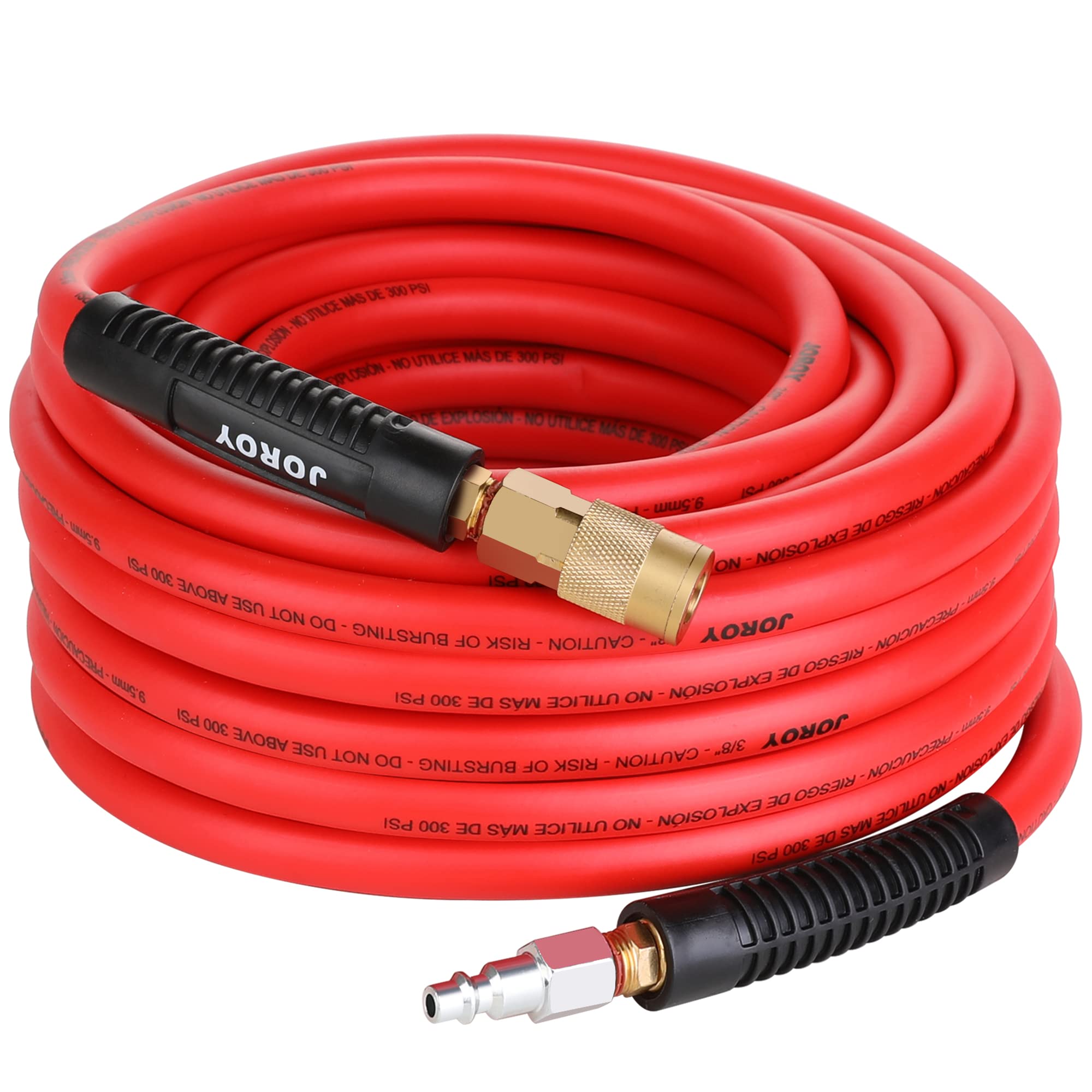 JOROY Hybrid Air Hose, 3/8-Inch by 50 Feet Air compressor Hose,Heavy Duty, Light