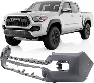 FitParts Compatible with Toyota Tacoma 2016–2020 Front Bumper Cover | Primed, With Fog Light Holes, Ready to Paint, OEM 5211904907, TO1000414