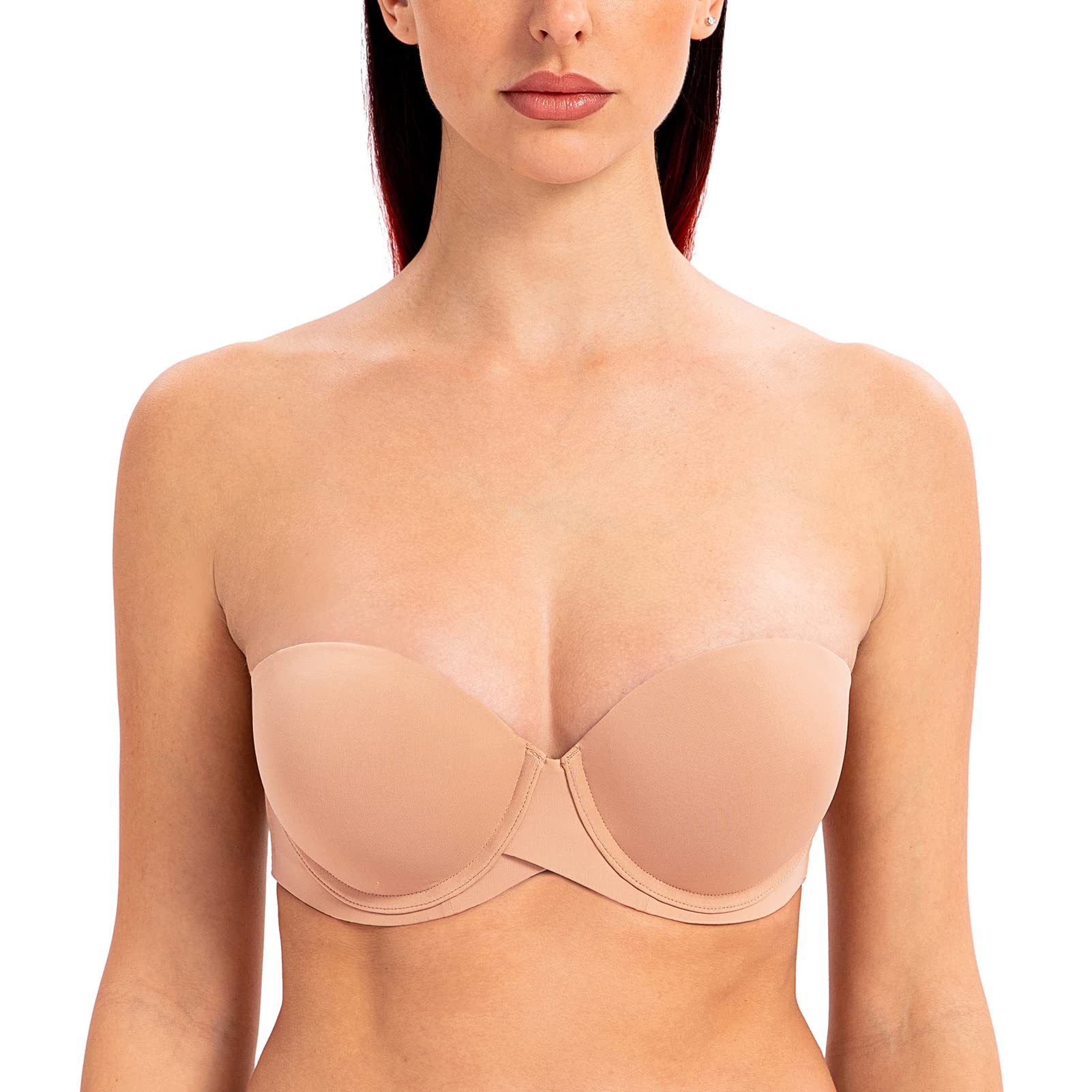 MELENECA - Women's Silicone Push Up Strapless Bra
