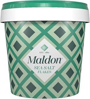 Maldon - Sea Salt Flakes, Unique Pyramid Shaped Salt Flakes, Perfect for a Wide Range of Dishes, Hand-Harvested for Four Generations, 570g Tub