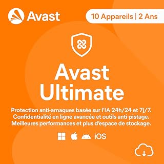 Avast Ultimate 2026 | 10 Appareils | 2 Ans | Code d’activation envoi par email
