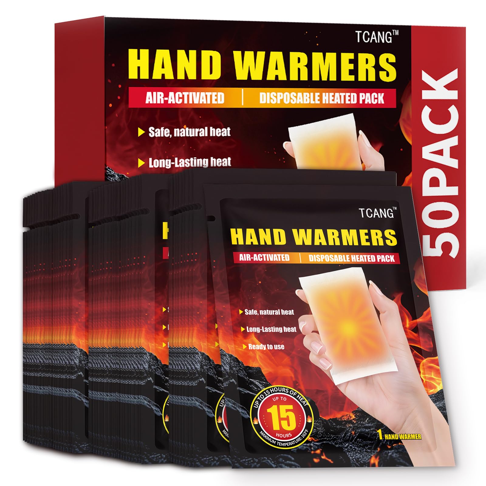 Hand Warmers Disposable - Up to 15 Hours of Heat - 10/50/100/200 Pack Super Last