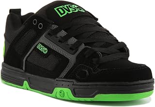 DVS Men's Comanche Black Charcoal Lime Low Top Sneaker Shoes 8
