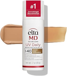 EltaMD UV Daily Face Sunscreen Moisturizer, Zinc Oxide, SPF 40 and SPF 50 | Hydrates and Protects Dry Dehydrated Skin, Lightweight, No White Cast, Dermatologist Recommended, Available in Three Tints