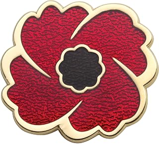 The Royal Canadian Legion Poppy Pin 24K Gold Plate in Velvet Box