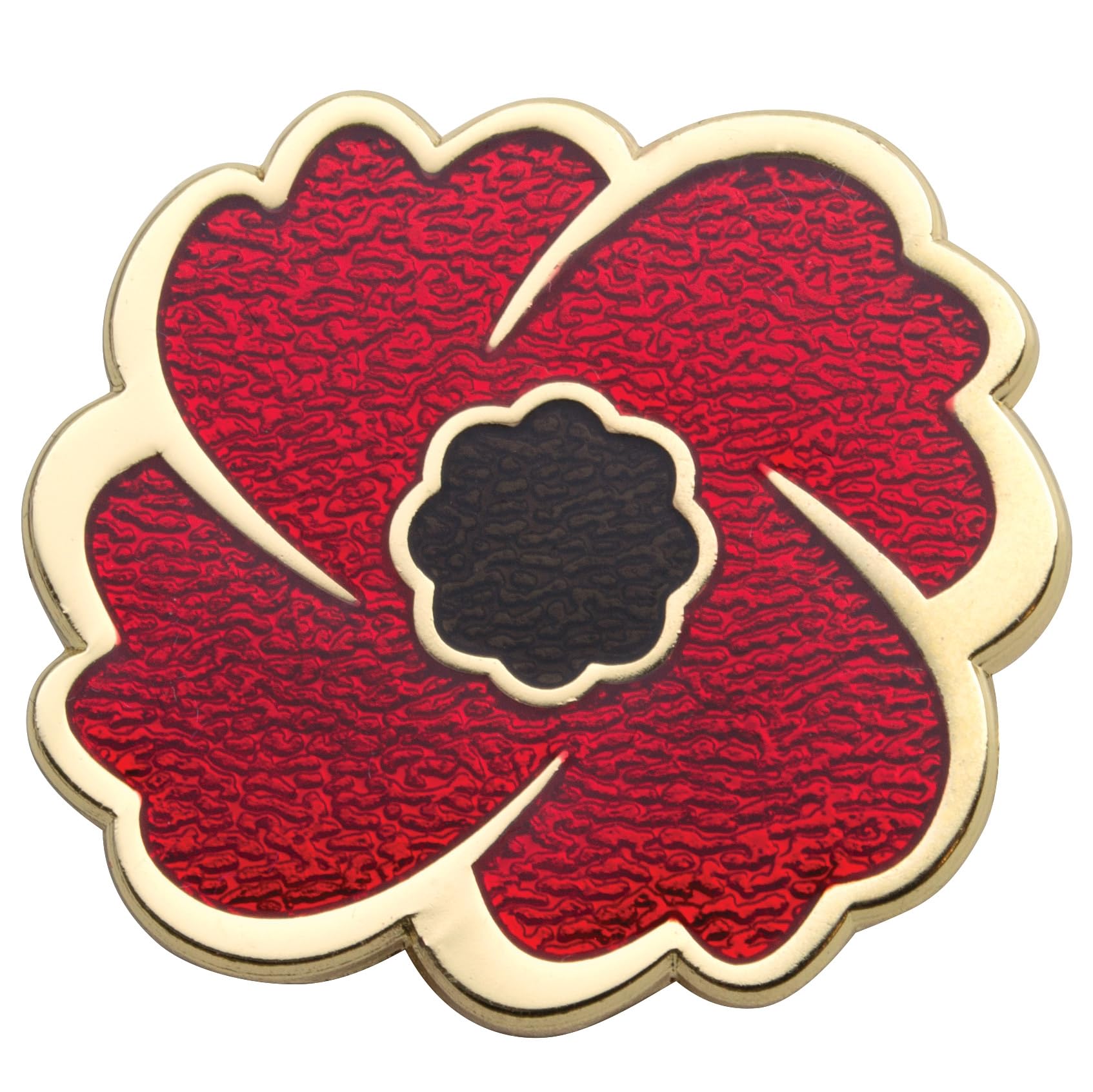 The Royal Canadian Legion Poppy Pin 24K Gold Plate in Velvet Box