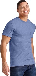 Hanes Men's Originals Men's Short Sleeve Pocket T-Shirt, Tri-Blend Jersey