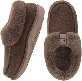 COFACE Womens Memory Foam House Slippers Arch Support Indoor Outdoor Shoes