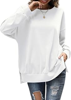 Florboom Womens Oversized Sweatshirts Crew Neck Long Sleeve Tunic Top Casual Fall Soft Pullover